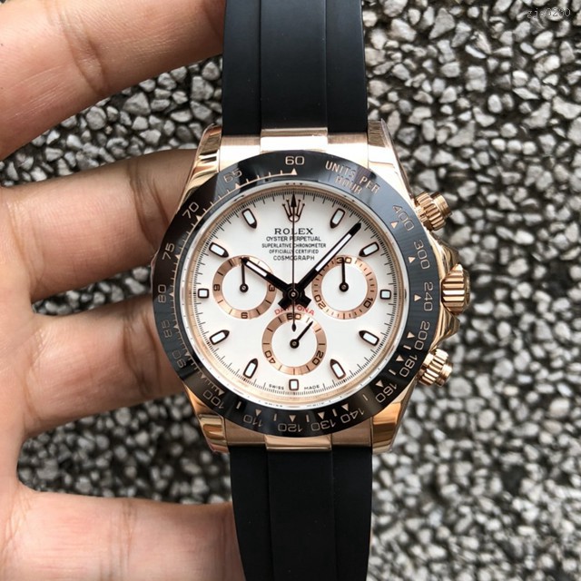 劳力士男士手表 Rolex迪通拿新品 灰白金迪 全玫瑰金迪 黄金迪 绿金迪计时腕表 gjs3230