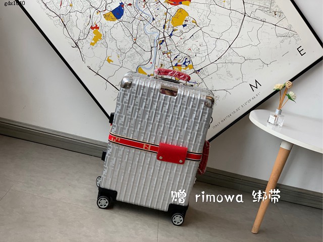 Fendi x rimowa聯名拉杆箱 滿箱雙F圖案男女款行李箱 全鋁鎂合金 gdx1040