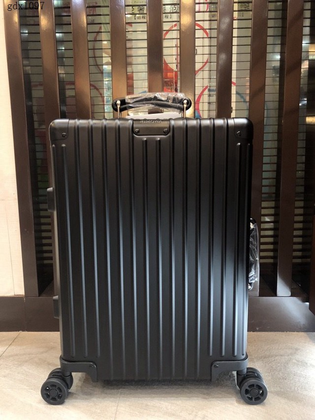 RIMOWA頂級版本行李箱四輪拉杆箱 日默瓦Classic Flight鋁合金系列發亮鋁鎂框行李箱 gdx1097