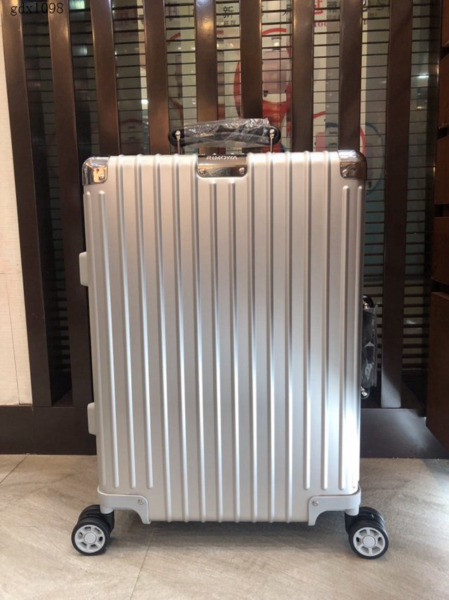 RIMOWA頂級版本行李箱四輪拉杆箱 日默瓦Classic Flight鋁合金系列發亮鋁鎂框行李箱 gdx1098