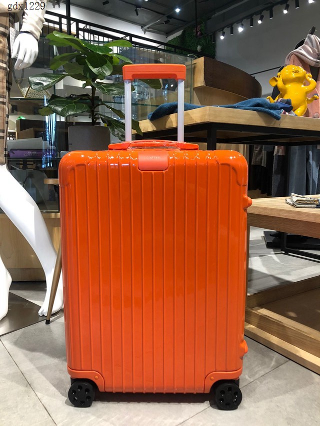 RIMOWA行李箱四輪拉杆箱 essential最新系列 日默瓦純PC高端拉杆箱 橘色 gdx1229