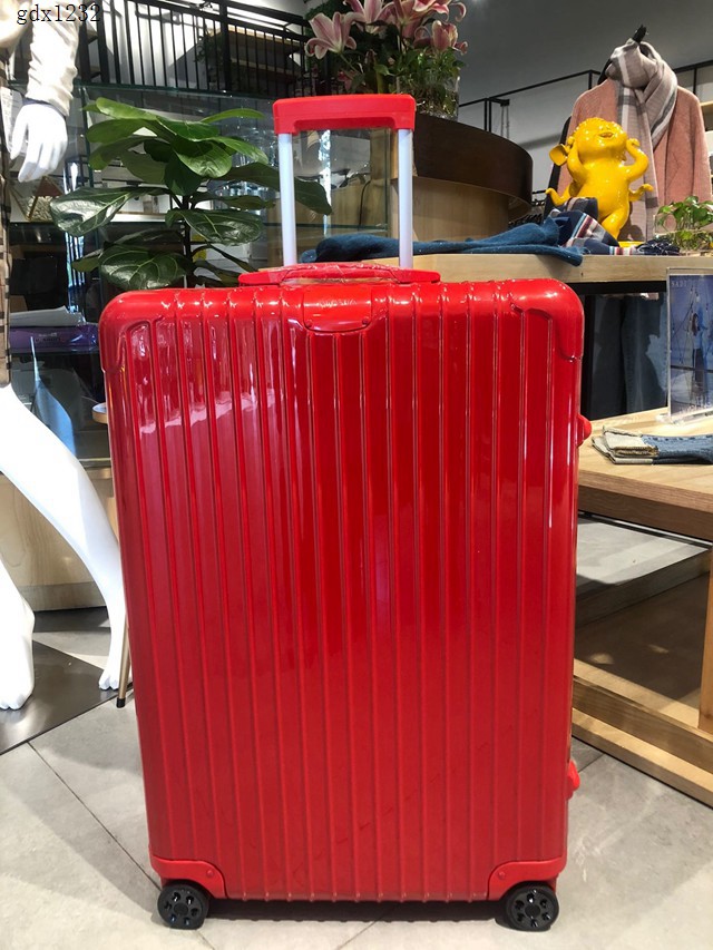 RIMOWA行李箱四輪拉杆箱 essential最新系列 日默瓦純PC高端拉杆箱 紅色 gdx1232