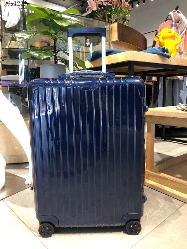 RIMOWA行李箱四輪拉杆箱 essential最新系列 日默瓦純PC高端拉杆箱 藍色 gdx1233