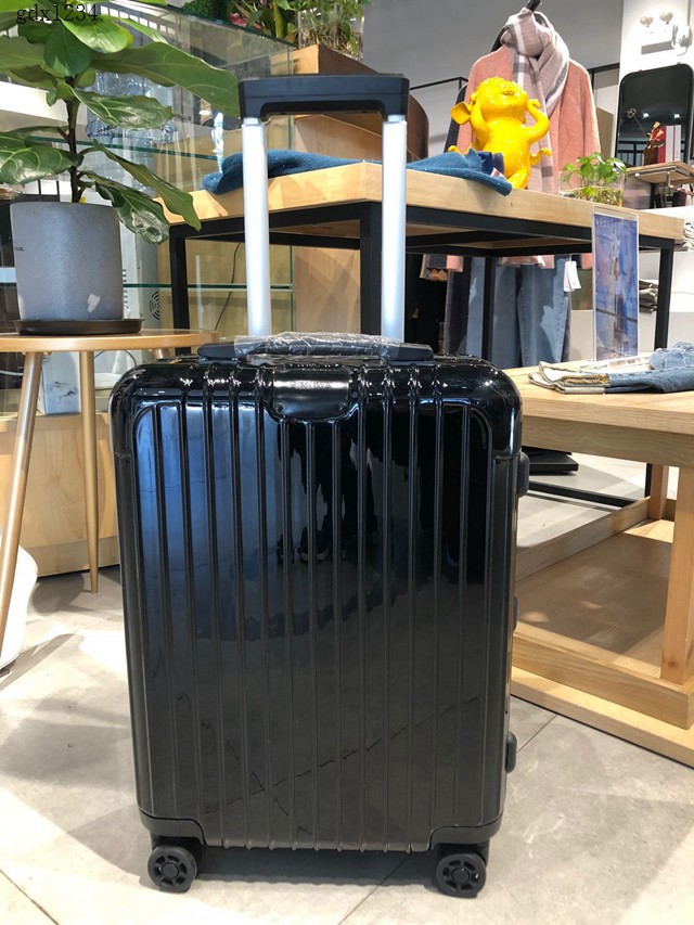 RIMOWA行李箱四輪拉杆箱 essential最新系列 日默瓦純PC高端拉杆箱 黑色 gdx1234