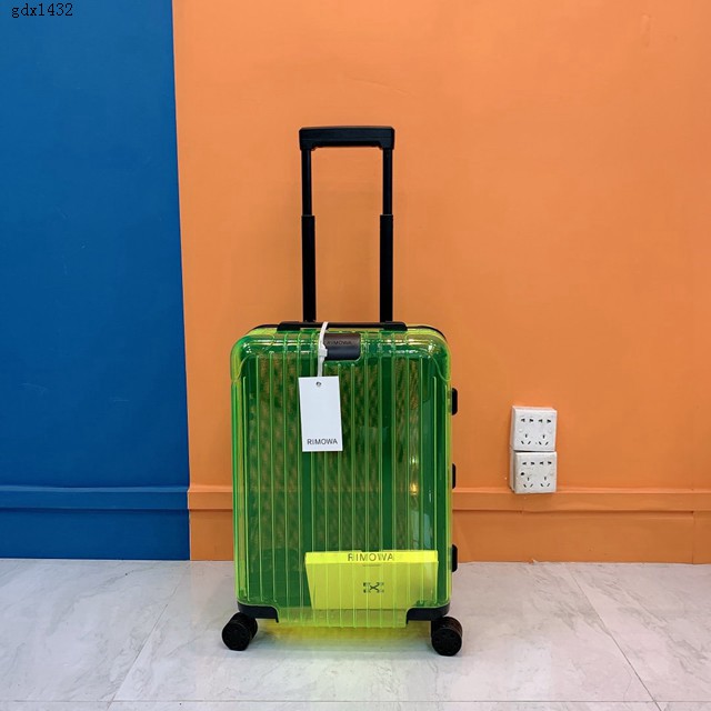 RIMOWA行李箱全新限量版四輪拉杆箱 日默瓦RIMOWA Essential Neon霓虹系列登機箱 089E青檸綠 gdx1432