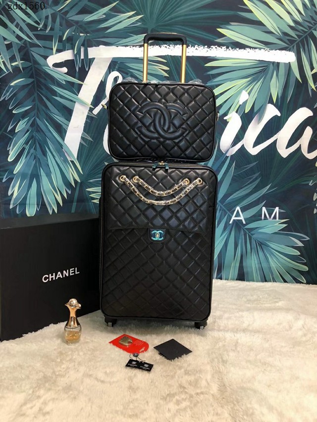 Chanel萬向輪拉杆箱 香奈兒行李箱旅行箱 gdx1560