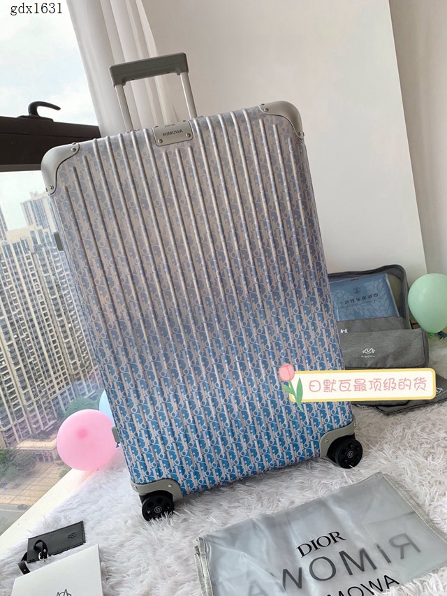 RIMOWA迪奧Dior聯名鋁合金款行李箱四輪拉杆箱 gdx1631