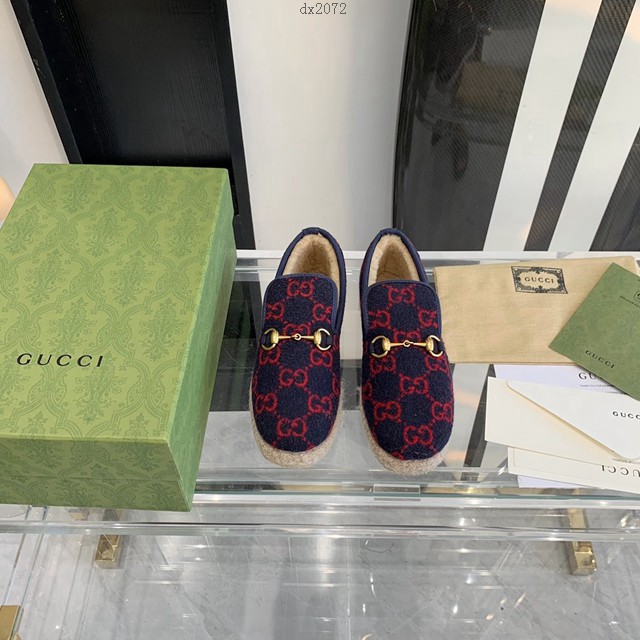 gucci專櫃同步古馳情侶款Gucci羊毛保暖鞋休閒鞋 dx2072