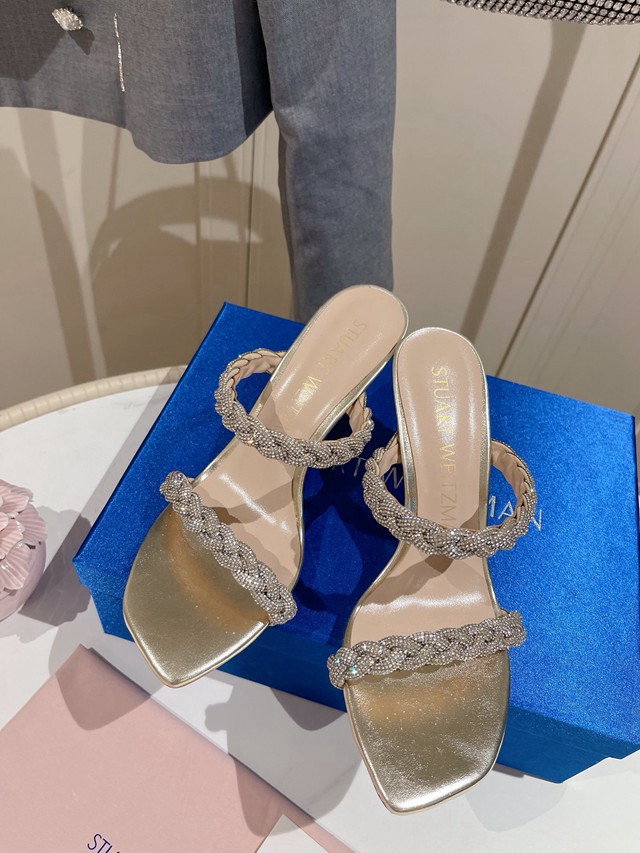 STUART WEITZMAN的經典款高跟涼鞋 2022最新鑽條編織涼鞋 dx3065