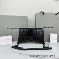 Balenciaga專櫃爆款鱷魚紋牛皮女包鏈條包 巴黎世家經典沙漏鏈條斜挎包 fyj1043