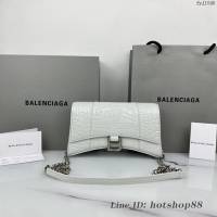 Balenciaga專櫃爆款鱷魚紋牛皮女包鏈條包 巴黎世家經典沙漏鏈條斜挎包 fyj1046