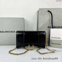 Balenciaga專櫃爆款鱷魚紋牛皮女包鏈條包 巴黎世家經典小號沙漏包鏈條斜挎包 fyj1059