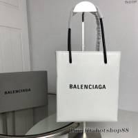 Balenciaga專櫃爆款牙籤紋小牛皮手提購物袋 巴黎世家小號方形購物包 fyj1097