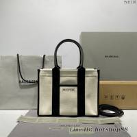 Balenciaga專櫃爆款單肩斜挎購物袋 巴黎世家Hardware系列棉布肩帶托特包 款號：92721 fyj1118