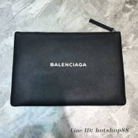 Balenciaga專櫃爆款男士手拿包 巴黎世家大號荔枝皮手包 fyj1160