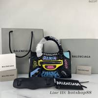 Balenciaga專櫃爆款塗鴉機車包 巴黎世家手提單肩背款小號塗鴉包 fyj1167