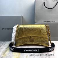 Balenciaga專櫃爆款鱷魚紋女士皮包 巴黎世家2022鏈條包Downtown S號單肩包 款號:8509 fyj1255