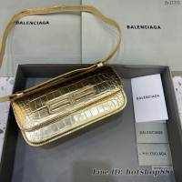 Balenciaga專櫃爆款大號鱷魚金肩背包 巴黎世家新款Gossip bag斜挎包 fyj1301