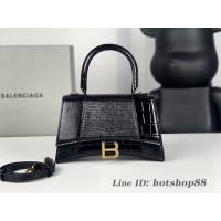 Balenciaga專櫃新款原廠皮手提包 巴黎世家鱷魚紋蜥蜴紋蛇皮紋沙漏包 fyj1351