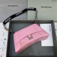 Balenciaga專櫃新品速遞Downtown鏈條單肩包 巴黎世家大號粉色經典Hourglass包 fyj1354