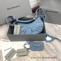 Balenciaga專櫃新品速遞Downtown鏈條單肩包 巴黎世家小號白色經典Hourglass包 fyj1359