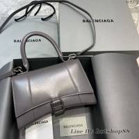 Balenciaga專櫃新款小號手提肩背女包原單沙漏包 巴黎世家煙灰色沙漏包 fyj1412