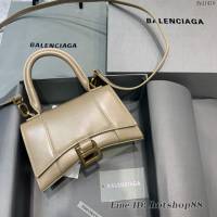 Balenciaga專櫃新款mini號手提肩背女包原單沙漏包 巴黎世家亮茶裸色沙漏包 fyj1416