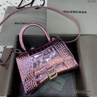 Balenciaga專櫃新款小號手提肩背女包原單沙漏包 巴黎世家星空粉色沙漏包 fyj1418