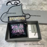 Balenciaga專櫃爆款小挎包 巴黎世家褶皺皮手機包 fyj1481