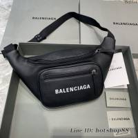 Balenciaga專櫃爆款斜挎胸包腰包 巴黎世家男女同款腰包全皮胸包 fyj1514