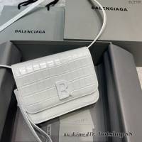 Balenciaga專櫃爆款肩背女包 巴黎世家最新鱷魚紋box單肩斜跨包 fyj1599