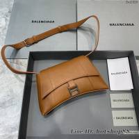 Balenciaga巴黎世家專櫃爆款小號土黃色Hourglass沙漏包 fyj1820