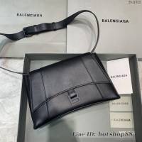 Balenciaga巴黎世家專櫃爆款大號黑色配黑扣Hourglass沙漏包 fyj1822