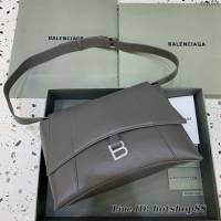 Balenciaga巴黎世家專櫃爆款超大號平紋深灰Hourglass沙漏包 fyj1826