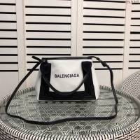 Balenciaga專櫃爆款小號購物袋手提帆布包 巴黎世家新版一行字帆布字母包 fyj1837