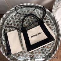 Balenciaga專櫃爆款小號購物袋手提帆布包 巴黎世家新版一行字帆布字母包 fyj1839