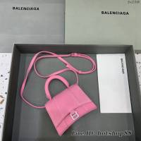 Balenciaga專櫃爆款牛仔粉鏈條沙漏包 巴黎世家mini Hourglass沙漏包 fyj1846