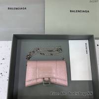 Balenciaga專櫃爆款鱷魚紋迷你女士肩背包 巴黎世家沙漏鏈條斜挎包 fyj1857