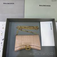 Balenciaga專櫃爆款鱷魚紋迷你女士肩背包 巴黎世家沙漏鏈條斜挎包 fyj1859