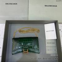 Balenciaga專櫃爆款鱷魚紋迷你女士肩背包 巴黎世家沙漏鏈條斜挎包 fyj1870