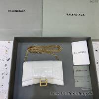 Balenciaga專櫃爆款鱷魚紋迷你女士肩背包 巴黎世家沙漏鏈條斜挎包 fyj1872