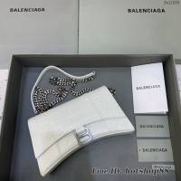 Balenciaga專櫃爆款鱷魚紋鏈條包女士肩背包 巴黎世家沙漏鏈條斜挎包 fyj1886