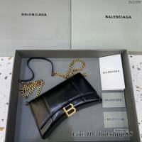 Balenciaga專櫃爆款鱷魚紋鏈條包女士肩背包 巴黎世家沙漏鏈條斜挎包 fyj1889