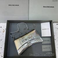 Balenciaga專櫃爆款鱷魚紋鏈條包女士肩背包 巴黎世家沙漏鏈條斜挎包 fyj1890