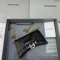 Balenciaga專櫃爆款鱷魚紋鏈條包女士肩背包 巴黎世家沙漏鏈條斜挎包 fyj1891