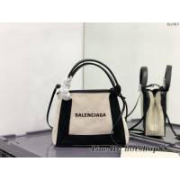 Balenciaga專櫃爆款mini帆布手提女包 巴黎世家NAVY CABAS子母購物袋托特包 型號390346 fyj1913