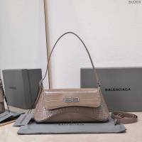 Balenciaga專櫃爆款鱷魚紋卡其女包 巴黎世家小號XX系列腋下包 fyj2018