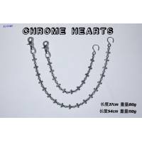 Chrome Hearts專櫃純手工做舊純銀飾品 克羅心925純銀雙狗扣十字花褲包鏈 gj1146