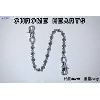 Chrome Hearts專櫃純手工做舊純銀飾品 克羅心925純銀雙狗扣龍頭圓珠褲包鏈 gj1161