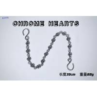 Chrome Hearts專櫃純手工做舊純銀飾品 克羅心925純銀S扣童軍花圓珠褲包鏈 gj1170